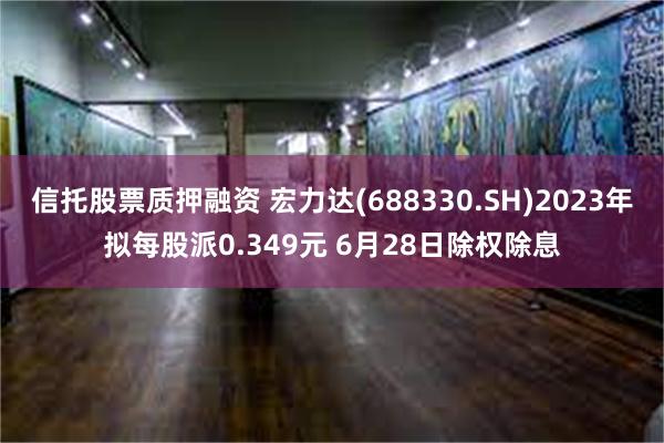 信托股票质押融资 宏力达(688330.SH)2023年拟每股派0.349元 6月28日除权除息