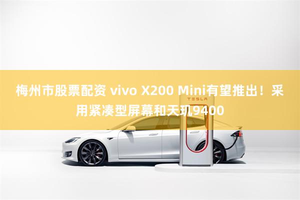 梅州市股票配资 vivo X200 Mini有望推出！采用紧凑型屏幕和天玑9400