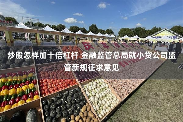 炒股怎样加十倍杠杆 金融监管总局就小贷公司监管新规征求意见