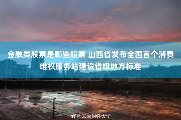 金融类股票是哪些股票 山西省发布全国首个消费维权服务站建设省级地方标准