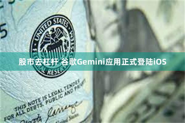 股市去杠杆 谷歌Gemini应用正式登陆iOS