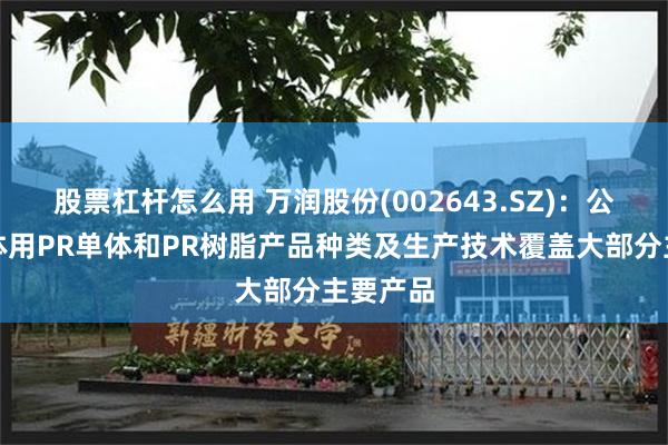 股票杠杆怎么用 万润股份(002643.SZ)：公司半导体用PR单体和PR树脂产品种类及生产技术覆盖大部分主要产品