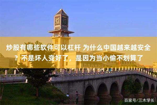 炒股有哪些软件可以杠杆 为什么中国越来越安全？不是坏人变好了，是因为当小偷不划算了